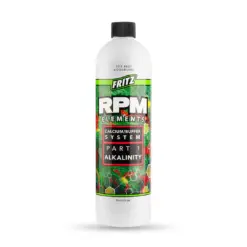 Fritz RPM alkalinity, reef buffer part 1, liquid alkalinity supplement, carbonate hardness booster, high purity alk buffer, phosphate-free alkalinity, RPM elements alkalinity, reef dosing alk, reef pH buffer, precise alk dosing